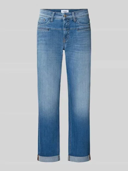Jeansy w kroju slim fit z mieszanki bawełny model PEARLIE' Cambio niebieskie