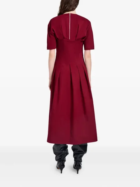 Πλισέ κοστούμι μίντι φόρεμα Proenza Schouler White Label με μήκος μέχρι το γόνατο λευκό