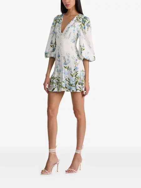 Mini rochie mini Alice + Olivia de costum mini alb