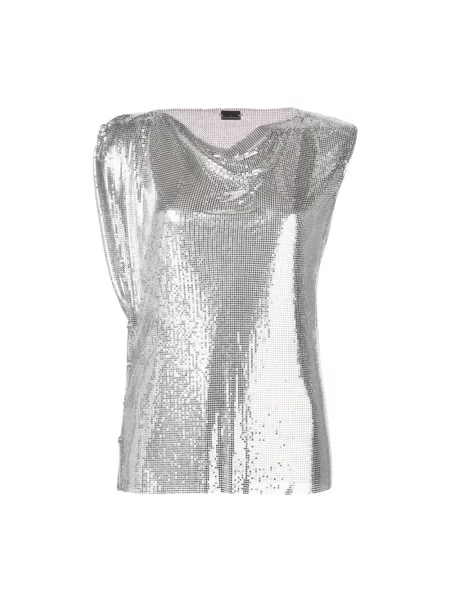 Top Rabanne z cekinami szary