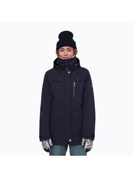 Kurtka snowboardowa Spirit black geo jacquard czarna