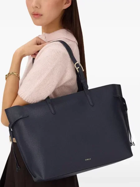 Geanta de piele Furla din piele albastru