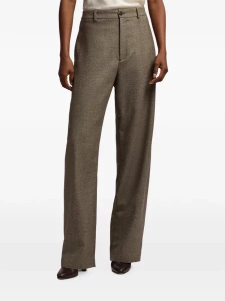 Pantaloni Ralph Lauren Collection din tweed maro