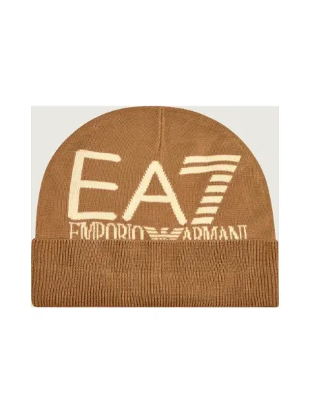 Emporio Armani Căciulă maro / alb bej