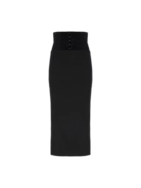 Satynowa spódnica Dolce And Gabbana czarna