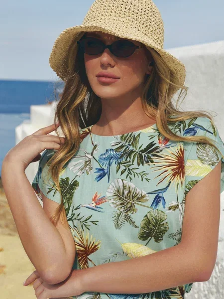 Блуза Seventeen віскоза/поліестер зелений