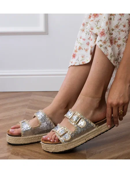 Espadrilky Gemre strieborná