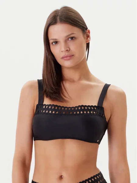 BOSS Góra od bikini czarny