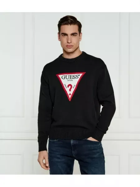 Guess Jeans Pulover negru