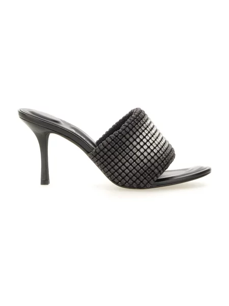 Klapki mules Alexander Wang skórzane czarne