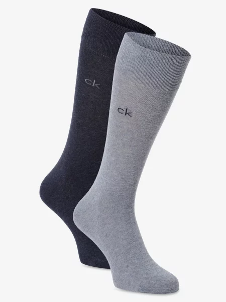 Calvin Klein Skarpety pakowane po 2 szt. Mężczyźni jednolity niebieski