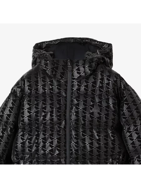 Lacoste Kurtka Z Kapturem Z Monogramem czarna