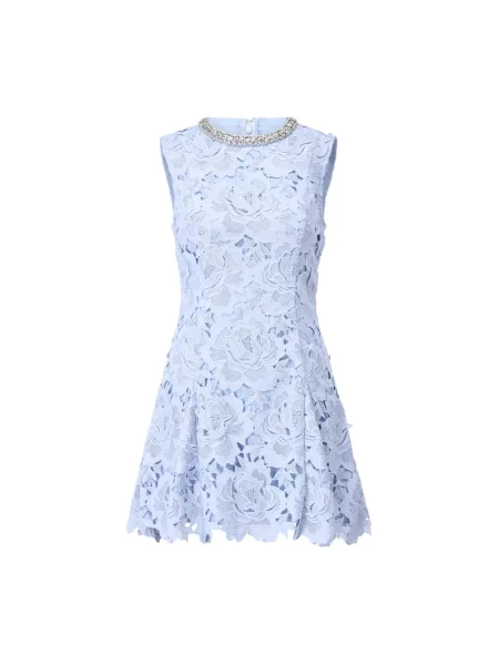 Mała mały sukienka mini Self-portrait z cekinami niebieska
