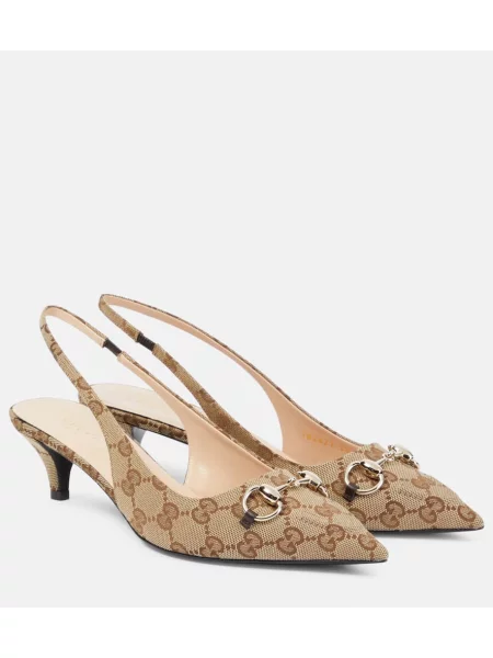 Salonarji Gucci z odprtimi petami bež