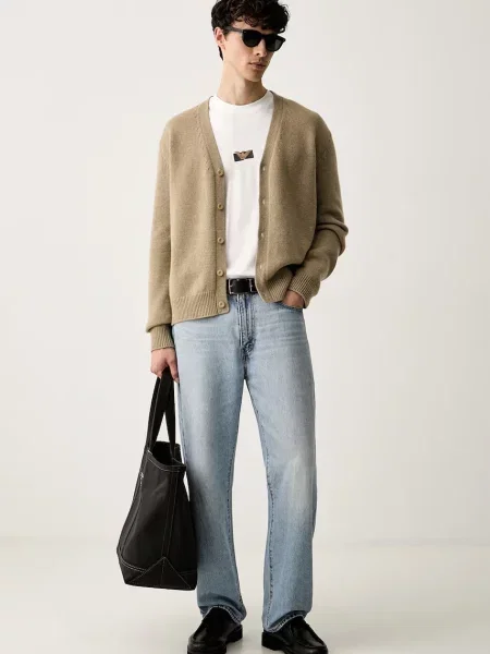 Emporio Armani tričko pánske s lyocellom biela