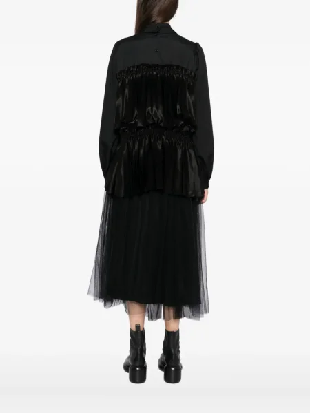 Bluză Noir Kei Ninomiya plisată negru