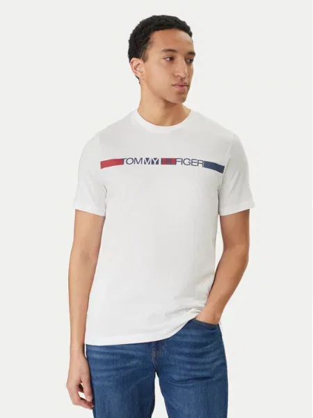 Tommy Hilfiger Majica Brand Love bela