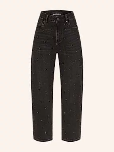 Elias Rumelis Barrell Džíny Yoana S Ozdobnými Kamínky soot black černé