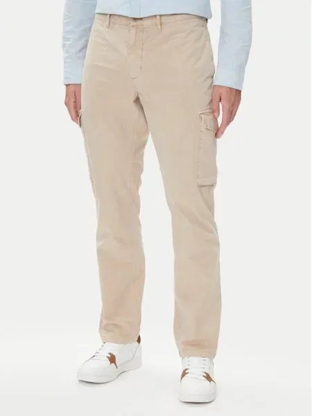 Kalhoty z materiálu Tommy Hilfiger khaki