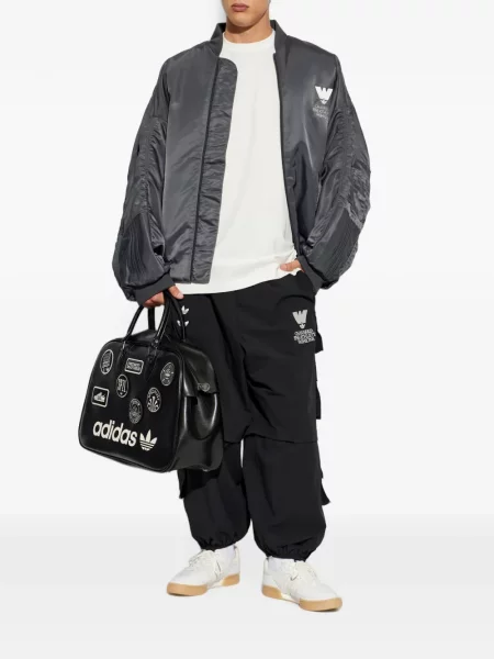 Decupat geacă bomber Adidas alergare gri