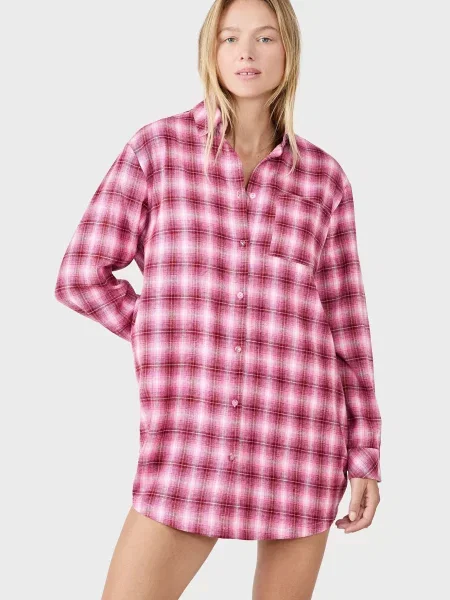 Картата нічна сорочка Etam рожева
