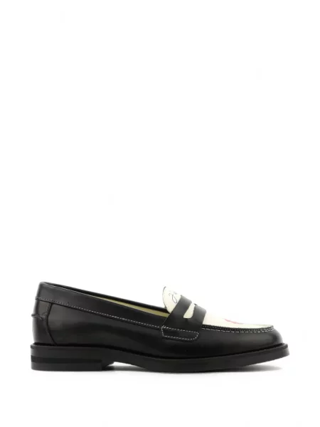 Pantofi loafer Duke & Dexter din piele cu imagine negru