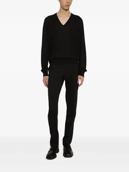 Pantaloni Dolce & Gabbana de lână negru
