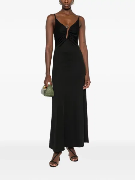 Rochie maxi Christopher Esber cu volane negru