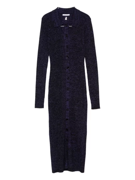 Rochie midi Patrizia Pepe tricotate până la genunchi de costum violet