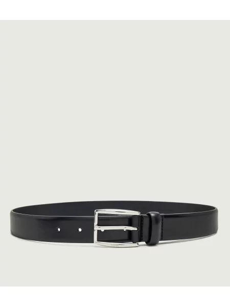 BOSS BLACK Curea de piele negru