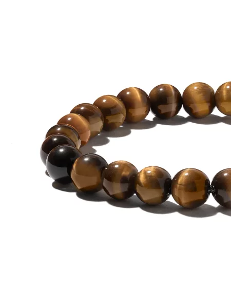 Náramek David Yurman s tygřím vzorem s korálky hnědý