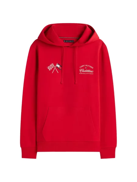 Hanorac cu glugă Tommy Hilfiger roșu