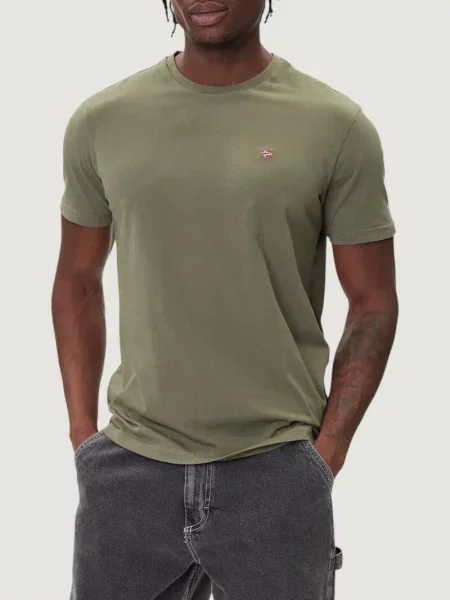 Koszulka crop top Mężczyzna NAPAPIJRI SALIS SS zielona