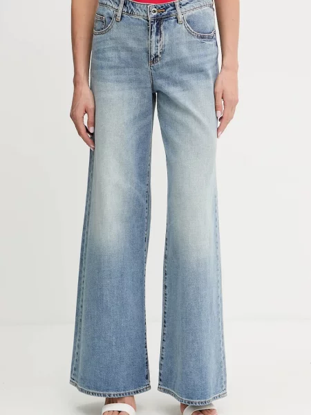 Armani Exchange jeans high waist albastru