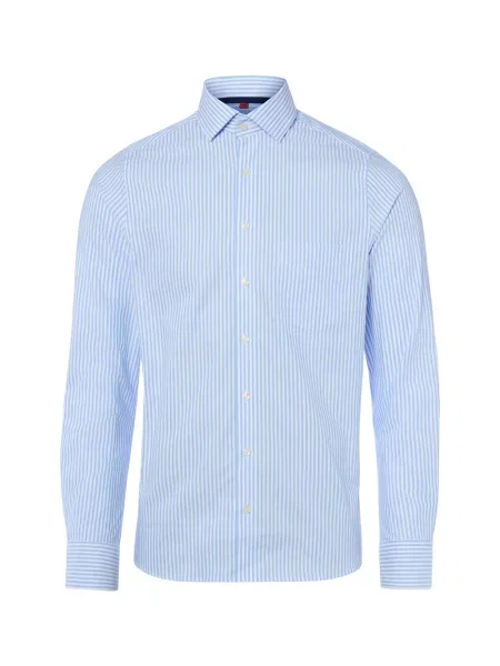 Finshley & Harding koszula biznesowa Mężczyźni Slim Fit niebieski|biały w 37 biała