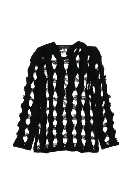 Pulover Comme Des Garcons Homme Plus zdrențuiți negru