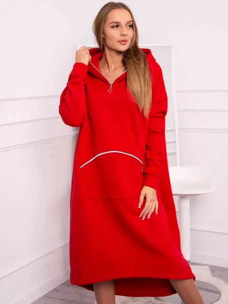 Rochie Kesi cu glugă de costum roșu