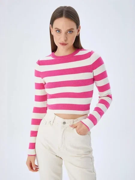 MixRay Pulover Pullover neonsko roza
