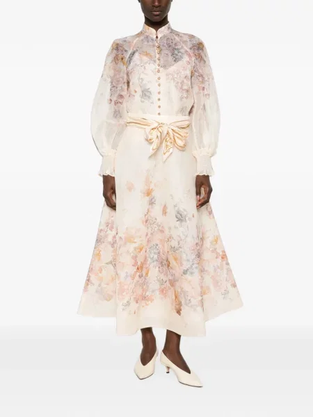 Fustă midi Zimmermann cu model floral cu imagine