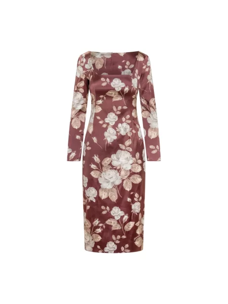 Wielobarwność sukienka midi Dolce And Gabbana do kolan