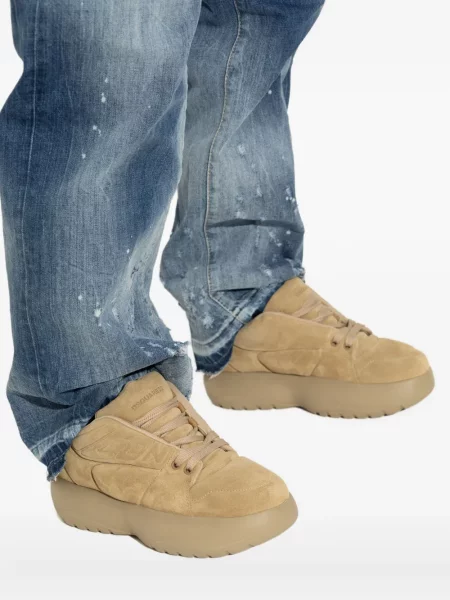 Sneakerși Dsquared2 din piele de căprioară maro