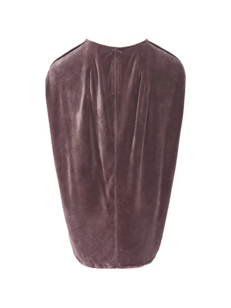 Top Rick Owens de catifea cu decolteu în V violet