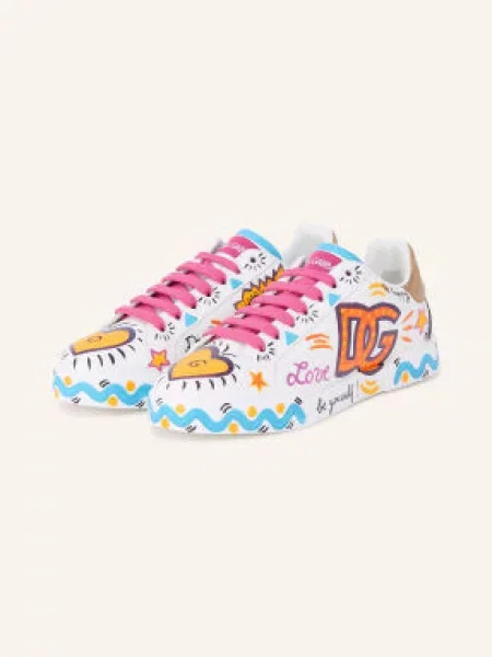 Dolce & Gabbana Sneakersy / žlutá / tmavě modrá bílá
