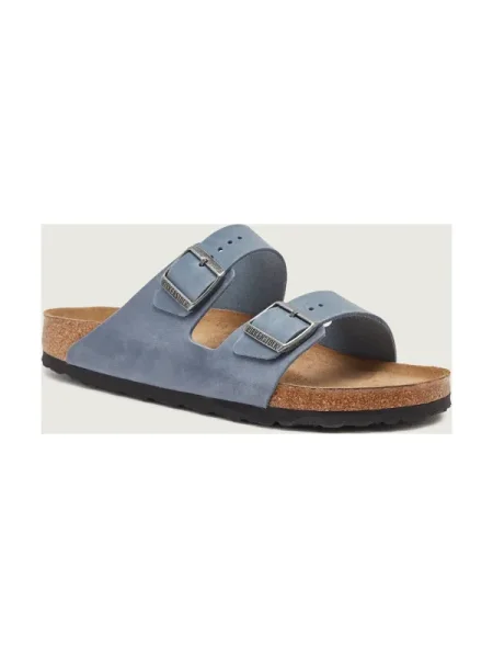 Birkenstock De piele șlapi Arizona albastru