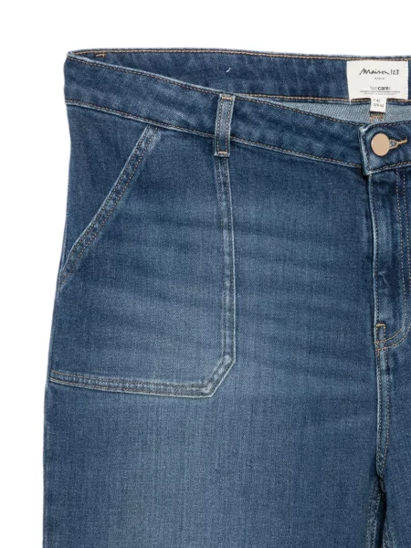 Blugi cu picior larg Maison123 albastru