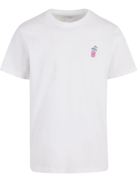 Mister Tee Tricou Good Vibes Drink mov lavandă / roz închis alb
