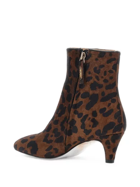 Cizme scurte Twinset cu imagine cu model leopard maro