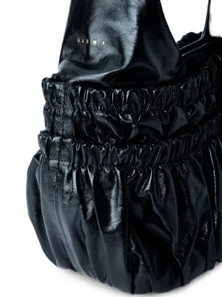 Geantă shopper Marni din piele negru