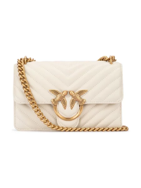 Pinko torebka crossbody skórzana biała