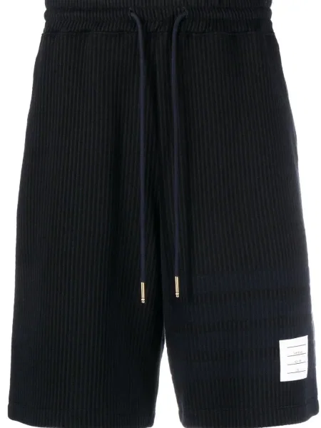 Pantaloni scurți Thom Browne cu dungi albastru